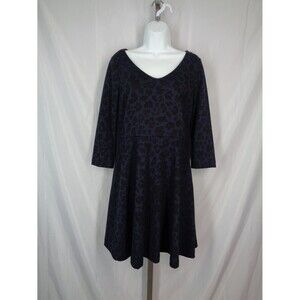 GAP Black Blue Animal Print Dress Size 6 New